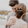 Wedding Hair Pins for Bride, 5PCS Wedding Hair Pins Silvers with Rhinestone Hair Accessories for Wedding (Silver Clear)