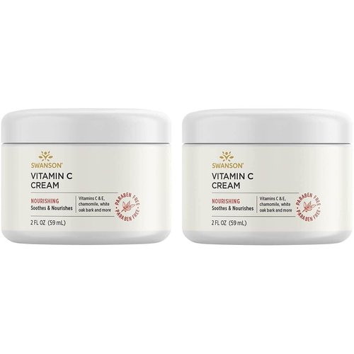 Swanson Vitamin C Cream 2 fl Ounce (59 ml) Cream (2 Pack)