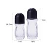 2Pcs 50ml/1.69oz Clear Refillable Glass Roll-On Deodorant Bottles Empty Essential Oils Roller Bottles Containers With Plastic Roller Ball and Black Cap For Deodorant Lip Oil Massage Oil Aromatherapy