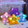 WEWILL 9'' LED Twinkle Star Soft Plush Pillow Toys Glowing Stuffed Star Light up Pillow Plush with Colorful Night Lights Birthday Valentines Gift for Toddler Kids(Purple)