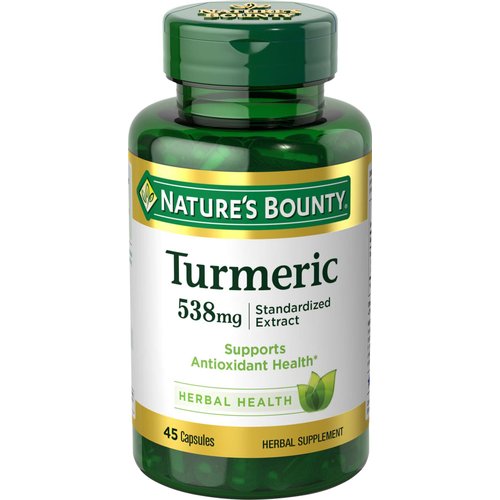 Nature's Bounty Turmeric Pills and Herbal Health Supplement, Antioxidant Health, 538mg, 45 Capsules
