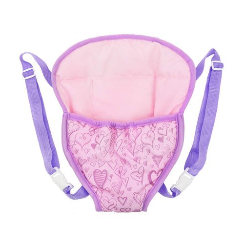XADP Baby Dolls Carrier Backpack Doll Accessories Front and Back Carrier with Straps for 15 Inch to 18 Inch Dolls, Purple