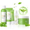 Skin Care Set, Green Tea Skin Care Sets & Kits, Skin Care for Teenage Girls Gift Set with Cleanser, Toner, Serum, Eye Cream, Facial Cream, Facial Skin Care Sets & Kits for Teenage Girls Women