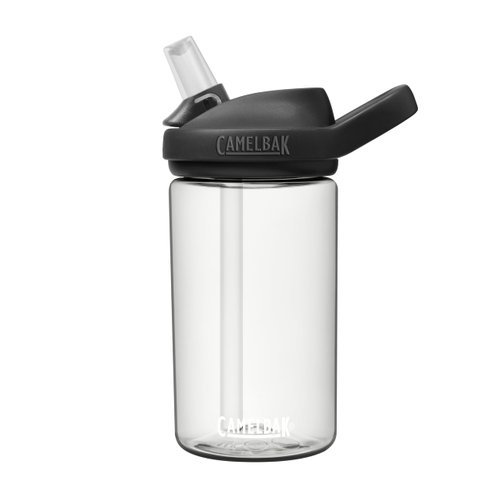CamelBak eddy+ 14oz Kids Water Bottle with Tritan Renew – Straw Top, Leak-Proof When Closed, Clear