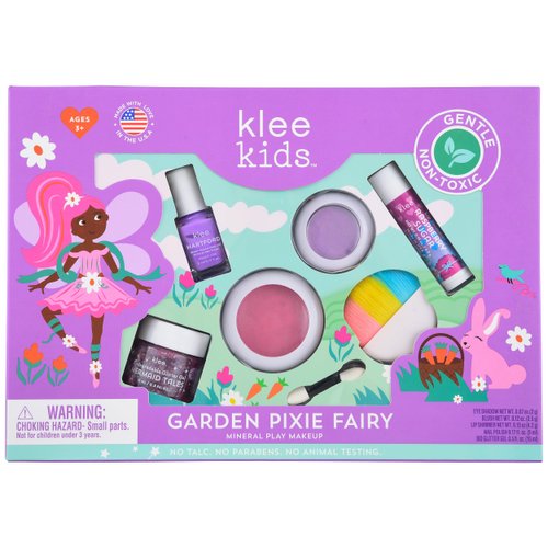 Luna Star Naturals Klee Kids Deluxe Play Makeup Kit. Gentle and Non-Toxic. Made in USA. (Garden Pixie Fairy)