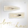 Coco + Carmen Arianna Beaded Hair Clip with Faceted Glass Beads, Clear, Women Hair Fashion Accessories
