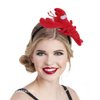 HAOZAIKEJI Funny Crab Lobster Headband Plush Animal Headpiece Wash Face Makeup Hair Hoop Theme Party Accessories