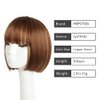 HSPCYGG Bob Wig,Short Costume Wigs Synthetic 10" Wigs with Bangs for Women Flame retardant Halloween Straight Girls Daily Wig (10" copper Brown)