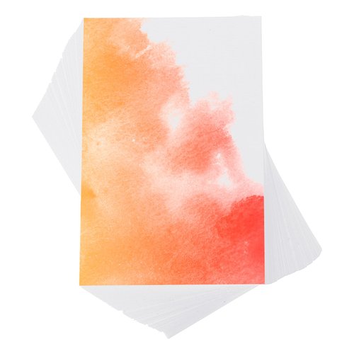 PATIKIL 100 Pcs Pure Cotton Watercolor Paper 140lb/300 GSM Water Coloring Paint Paper for Art Painting Watercolor Drawing Artist, 4x6 Inch