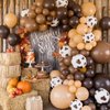 Western Balloon Arch Kit,Nude Brown Apricot Tan Farm Balloons with Cow Print Ballonn for Kids Boy Western Party Decorations Cowboy Baby Shower Farm Birthday Graduation Party Supplies