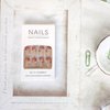 Fall Short Press on Nails French Tip Fake Nails Medium Length Hand-Painted Short Nails Glossy Nude with Leaves Designs Acrylic Nails Brown Nail Tips Full Cover Glue on Nails for Women Girls