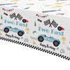 Suhelkit Race Car Two Fast Birthday Decorations Party Tablecloth - Racing Car 2nd Birthday Party Supplies Table Cover, Blue 2 Fast 2 Curious Birthday Decorations Table Cloth | 3 Pack (54in x 108in)