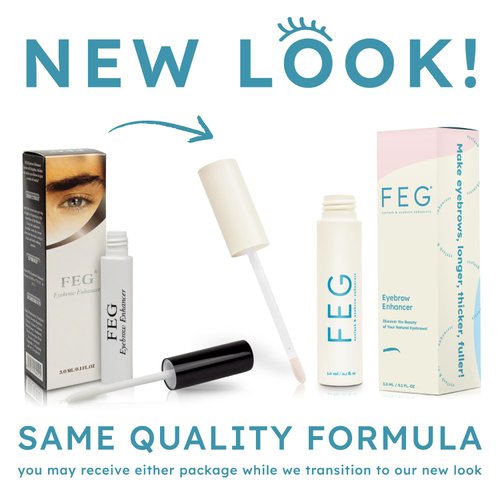 FEG Eyebrow Growth Treatment | Enhancing Serum to Lengthen, Thicken & Darken Brows | Non-irritating, Safe for All Skin Types | 3 Pack