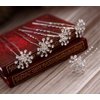 yueton 10pcs Bling Starry Crystal Rhinestone Bridal Wedding Hair Pins Women Headwear Hair Accessories (Clear)