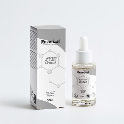 Nucotical Hyaluronic Acid Exfoliating Cleanser – Hyaluronic Acid for Face with 10% Lactic Acid Deeply Hydrates & Moisturizes – Anti Aging Facial Exfoliating Serum to Smooth & Exfoliate Skin – 30 ML