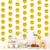 Sinload 8 Pieces Smile Face Party Decorations Yellow Smile Garland Banners Preppy Smile Paper Cutouts for One Happy Dude Birthday Party Favors Classroom Supplies