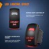 Nilight 90001R LED Light Bar Rocker Switch Red 5Pin Laser On/Off LED Light 20A/12V 10A/24V Switch Jumper Wires Set ,2 years Warranty