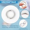 UNICRAFTALE 3Pcs 30mm Spring Gate Rings 316 Stainless Steel Snap Clasps Round Carabiner Clips Snap Hooks Metal Spring Keyring Buckle Clasps for Bag Purse Shoulder Strap Key Chains