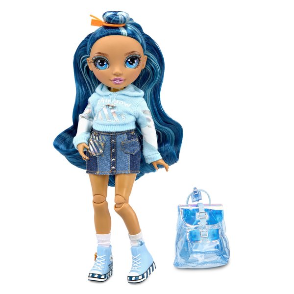 Rainbow High Jr High Skyler Bradshaw - 9-inch Blue Fashion Doll with Doll Accessories- Open and Closes Backpack, Great Gift for Kids 6-12 Years Old and Collectors