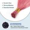 Sunya I Tip Hair Extensions Human Hair Hot Pink 16 Inch I Tip Hair Extensions Real Human Hair Cold Fusion Pre Bonded Pink I Tip Hair Extensions 20g 25 Strands/Pack