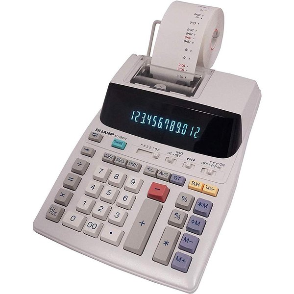 Sharp EL-1801P 2-Digit 2-Color Serial Printing Calculator