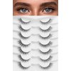 Lashes False Eyelashes Natural Cat Eye Lashes 14mm Wispy Eyelashes with Thin Band 3D Volume False Lashes Soft Strip Lashes Pack C Curl Natural Eyelashes Fake Lashes 7 Pair EVENTILL