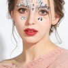 WRBAJIS Christmas Face Gems Stick on Glitter Face Jewels for Women Self-adhesive Eyes Face Rhinestone Crystal Temporary Tattoo Stickers for Xmas Makeup Dress-up Festival Holiday Party Decoration 2Pcs