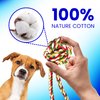 Kats'N Us Dog Treats Chewy Rope Ball Knot Dog Toy for Teething - Durable, Long-Lasting Chewy Toys for Puppies and Small Breeds - Puppy Essentials Interactive Dog Toy for Teething Relief, Multi-Color