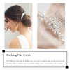JJAKAWIN Bride Pearl Wedding Hair Comb Silver Hair Piece Rhinestone Headpiece Bridal Hair Accessories for Women and Girls HC043