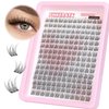 Wispy Lash Clusters Natural Cluster Lashes 180Pcs 9-12MM Individual Eyelash Extensions Short Wispy C Curl Eyelash Clusters Lashes Super Thin Band by PHKERATA (9-12MM, C Curl)