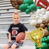 Teddyparty Football Balloon Arch Garland, White Sand Green and Brown Balloon Garland Kit Sports Balloons Boys First Down Football Birthday Party Decoration