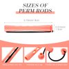 WILLBOND 48 Pieces Plastic Pink Perm Rods Long Variety Hair Perm Rods Hair Curling Roller Rods for Women Hair Hairdressing Styling Tools