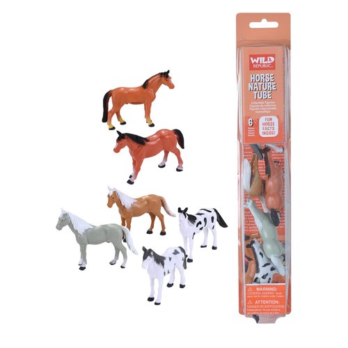 Wild Republic Horse Figurines Tube, Horse Action Figures, 6Piece Set