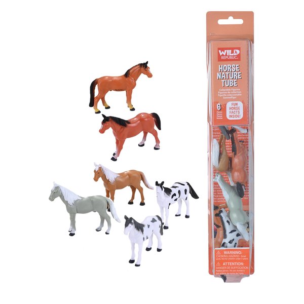 Wild Republic Horse Figurines Tube, Horse Action Figures, 6Piece Set