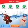 Christmas Chew Necklaces for Sensory Kids, Silicone Gingerbread Man Teething Necklace for Babies Toddlers Adults & Moms, Ideal Chewelry Toy for Autism ADHD Anxiety Fidget Relief (2Pack)