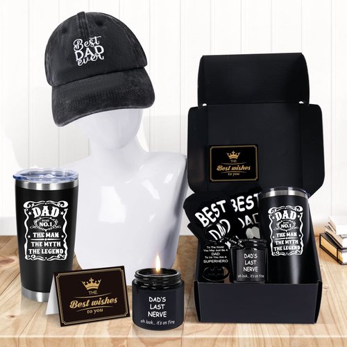 AYGE Dad Gifts from Daughter Wife Son, Awesome Gifts for Dad, 6pcs Funny Gifts Set for Dad Who Wants Nothing, Birthday Christmas New Year Valentine's Day Father's Day Gifts for Dad Men Step Dad