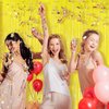 Macaron Yellow Metallic Tinsel Foil Fringe Curtains, 2 Pack 3.3x8.3 Feet Party Streamer for Birthday Party Decorations, Halloween Decor, Foil Curtain for Bachelorette Party