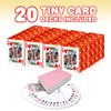 Gamie Mini Playing Cards - Pack of 20 Decks - Poker Cards - Miniature 1.5 Inch Card Set - Small Casino Game Cards for Kids, and Adults - Great Novelty Gift, Party Favor for Boys and Girls