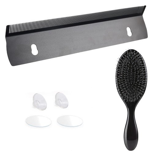 GlamorDove Hair Extension Holder Kit Nylon Boar Bristle Hair Brush Professional Hair Styling Tool for Washing Display Tape in Hair Extension Hanger for Salon Hair Extension Tool Kit