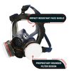 Full Face Organic Vapor, Chemical, & Particulate Respirator - 1 Year Full Manufacturer Warranty - Reusable Eye Protection Mask