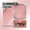 KYDA Shimmer Cream Eyeshadow, Smooth Ice Cream-like Texture, Lasting Highly Pigmented Creamy Formula, Blendable Shimmer Finish, Eye Highlighter, Multiuse Glow Balm for Eyeshadow and Highlighter, #04