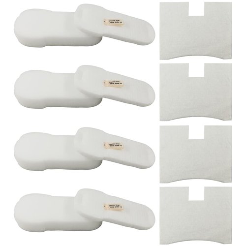 Dttery Filter Replacement for Shark Vertex UltraLight DuoClean PowerFins Corded Stick Vacuum HZ2000, HZ2002, HZ251 Part XFFKHZ2000, XPMFHZ2000, 4 Foam and Felt, 4 Post Motor Filters