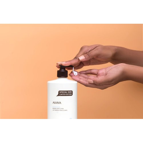 AHAVA Dead Sea Water Mineral Body Lotion - Daily Moisturizing & Hydrating Body Lotion with Osmoter, Exclusive blend of Dead Sea Minerals & Botanical Extracts, Original, 24 Fl.Oz (Packaging May Vary)