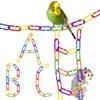 SunGrow Rainbow C-Clips Plastic Chain Links, Bird Swing & Climbing Chain Cage Toy Clips & Hooks, DIY Kids Learning Toys for Classroom, Suitable for Sugar Glider, Rat, Parrot, Bird