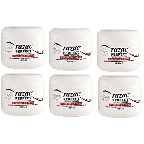 Razac Perfect for Perms Finishing Creme Daily Hairdressing and Scalp Conditioner, 4 Ounce (6 Pack)