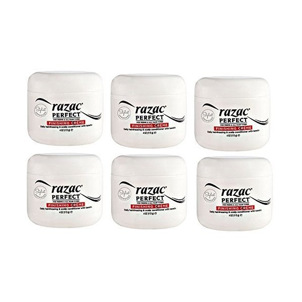 Razac Perfect for Perms Finishing Creme Daily Hairdressing and Scalp Conditioner, 4 Ounce (6 Pack)