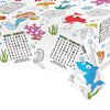 Yungyan 1 Pieces Ocean Animals Coloring Tablecloth for Classroom Giant Summer Coloring Poster Sea Tablecloth Mermaid Shark Activity Table Cover for Sea Themed Birthday School Parties 54 x 104 Inch