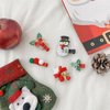 5Pcs Christmas Hair Accessories Snowman Small Hair Clips Cute Xmas Hair Barrettes Mini Alligator Hair Pins Snowflakes Stars Bow Red Hair Clip Holiday Party Hair Decorations Christmas Gift Sets