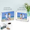 AMEITECH Acrylic Photo Frames,3.5x5'' Double Sided Magnetic Picture Frame, Desktop Frameless Postcard Display