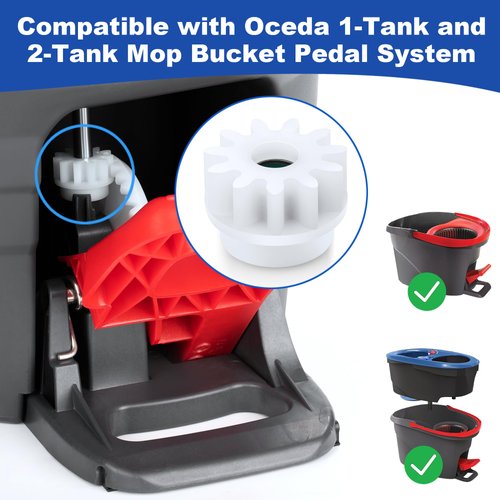 Spin Mop Bucket Replacement Gear Compatible with O Cedar Mop Bucket Pedal Only, One Way Bearing Repair Parts